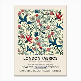 Poster Sunny Meadow London Fabrics Floral Pattern 1 Canvas Print