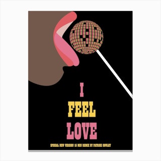 I Feel Love (Version), Donna Summer Canvas Print