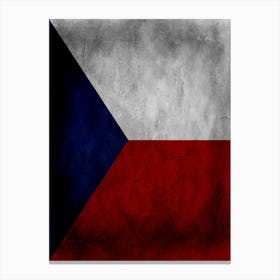 Czech Republic Flag Texture Canvas Print