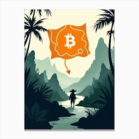 Bitcoin In The Jungle 1 Canvas Print