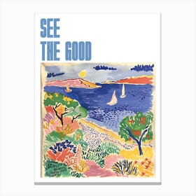 See The Good Poster Coastal Vista Matisse Style 7 Canvas Print