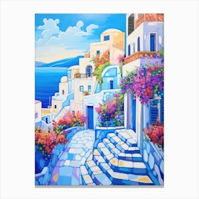 Santorini Village Canvas Print