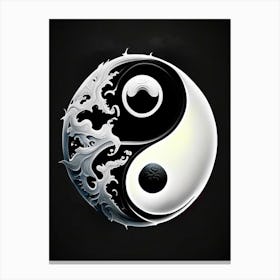 Yin and Yang 1, Symbol Illustration Canvas Print