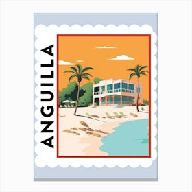 Anguilla 2 Travel Stamp Poster Canvas Print