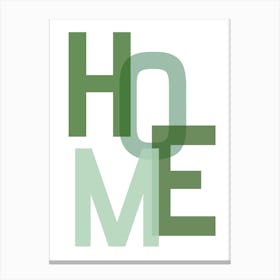 Home Typography Sage and Olive Green Canvas Print