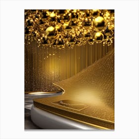 Gold Piano Canvas Print