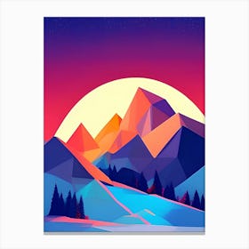 Abstract Mountain Landscape Canvas Print