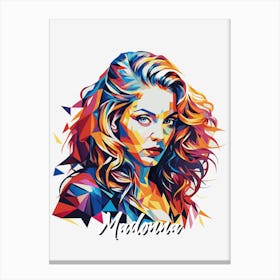 Madonna 02 Portrait Music Icon Style WPAP Pop Art Canvas Print