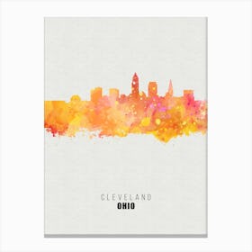 Cleveland Ohio City watercolor Canvas Print