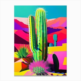 Echinocereus Cactus Modern Abstract Pop Canvas Print