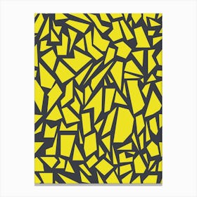 Geometric Pattern Grey Yellow Canvas Print
