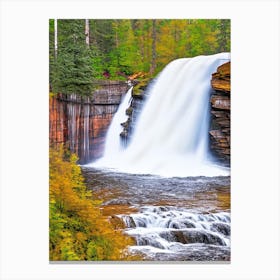 Amnicon Falls State Park Waterfall, United States Nat Viga Style Canvas Print