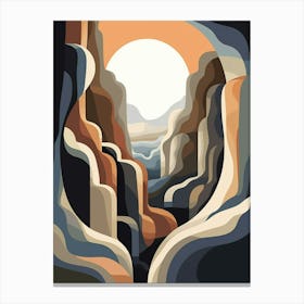 Canyon Abstract Minimalist 6 Canvas Print