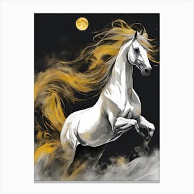 Horse In The Moonlight99 Canvas Print