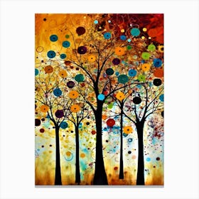 Colorful Canopy - Abstract Tree Painting Canvas Print