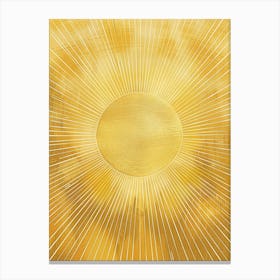 Golden Sunburst Background Canvas Print