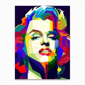 Marilyn Monroe Actress Celebrity Pop Art Wpap Canvas Print