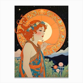 Deco Woman Canvas Print