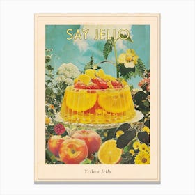 Yellow Jelly Retro Collage 2 Poster Canvas Print