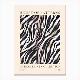 House Of Patterns Zebra Animal Print Pattern 7 Canvas Print