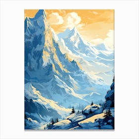 Snowy Mountains 1 Canvas Print