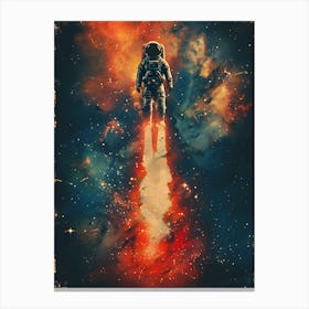 Beautiful Retro Astronaut 11 Canvas Print