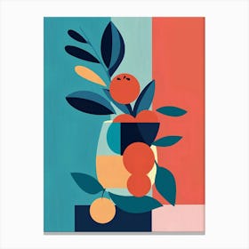 Oranges In A Vase Canvas Print