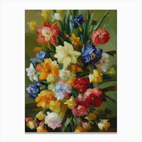 Daffodils Painting 4 Flower Canvas Print