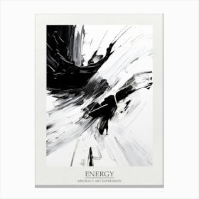 Energy Abstract Black And White 5 Poster Canvas Print