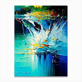 Water Splatter Water Waterscape Impressionism 1 Canvas Print