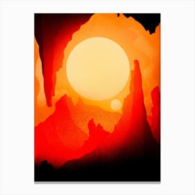 Orange Dune Rocks Canvas Print