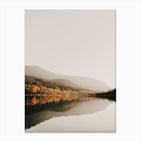 Warm Autumn Lake Canvas Print