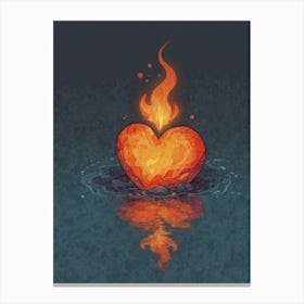 Heart Of Fire 68 Canvas Print