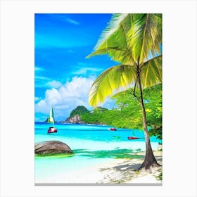 La Digue Seychelles Pop Art Photography Tropical Destination Canvas Print