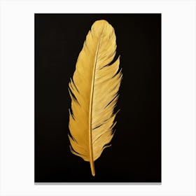 Gold Feather 3 Canvas Print