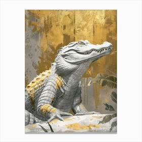 Alligator Precisionist Illustration 2 Canvas Print