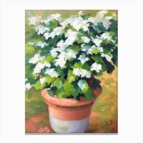 English Ivy Impressionist Painting Plant Canvas Print