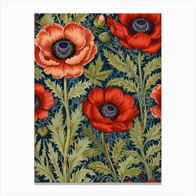 William Morris Poppies Canvas Print