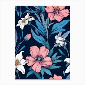 Seamless Floral Pattern 24 Canvas Print