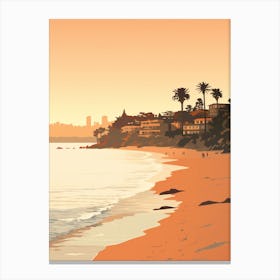 Balmoral Beach Australia At Sunset Golden Tones 2 Canvas Print