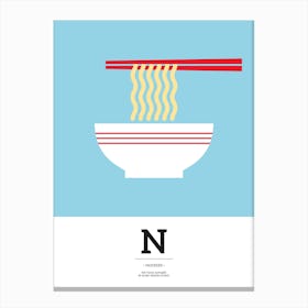 The Food Alphabet – N Canvas Print