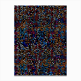 Multi-colored Polka Dots, Vibrant Abstract Circles: Playful Patterns  Modern Wall Art Canvas Print