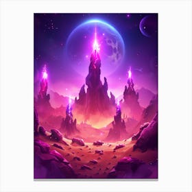 Space Landscape Canvas Print