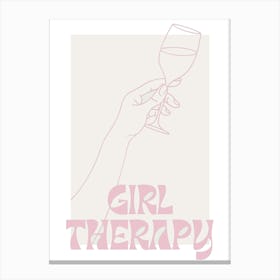 Girl Therapy Pink Canvas Print