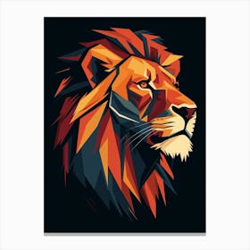 Lion Abstract Pop Art 10 Canvas Print