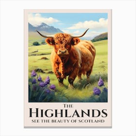 Highlands Highland Cow Canvas Print