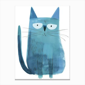 Ojos Azules Cat Clipart Illustration 2 Canvas Print