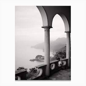 Ravello, Italy,  Black And White Analogue Photography  3 Canvas Print