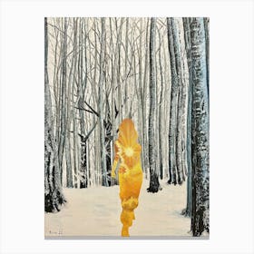 Out Of The Woods Surreal Woman Who Is Sunshine Canvas Print