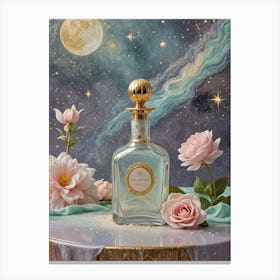 Moon And Stars Perfume Canvas Print